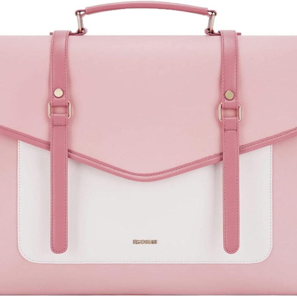 Ecosusi Light Pink Convertible Laptop Bag (2 year waranty)